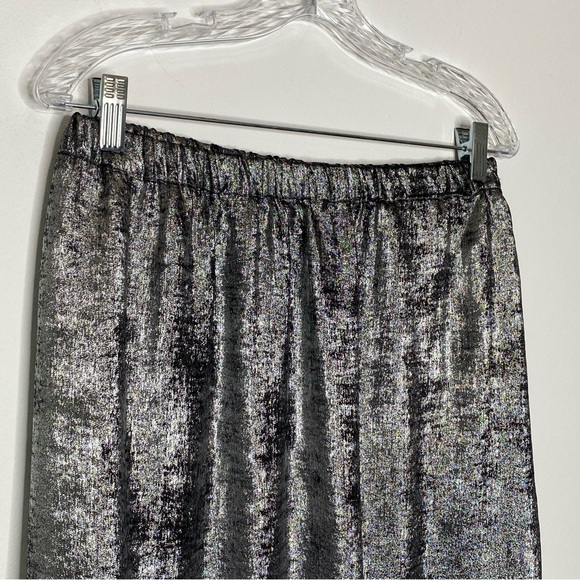 Old Navy Pasha Silver Metallic Midi Skirt - Picture 4 of 8